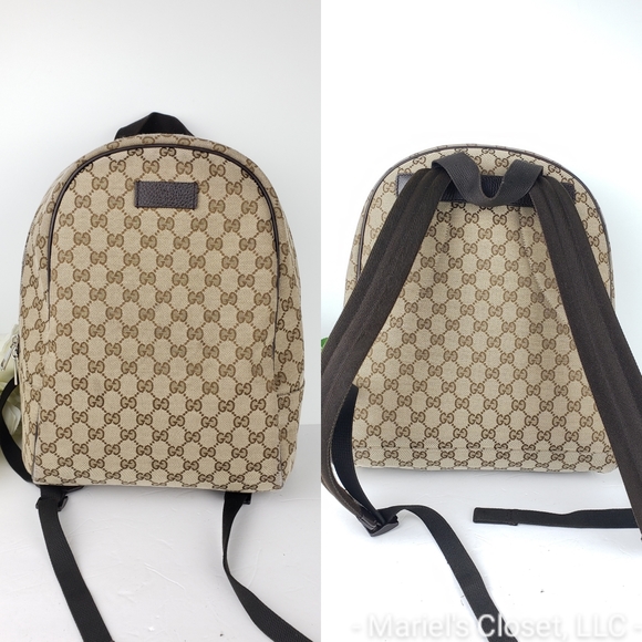 Authentic Gucci Monogram Backpack with Dustbag #2568M - Picture 3 of 8